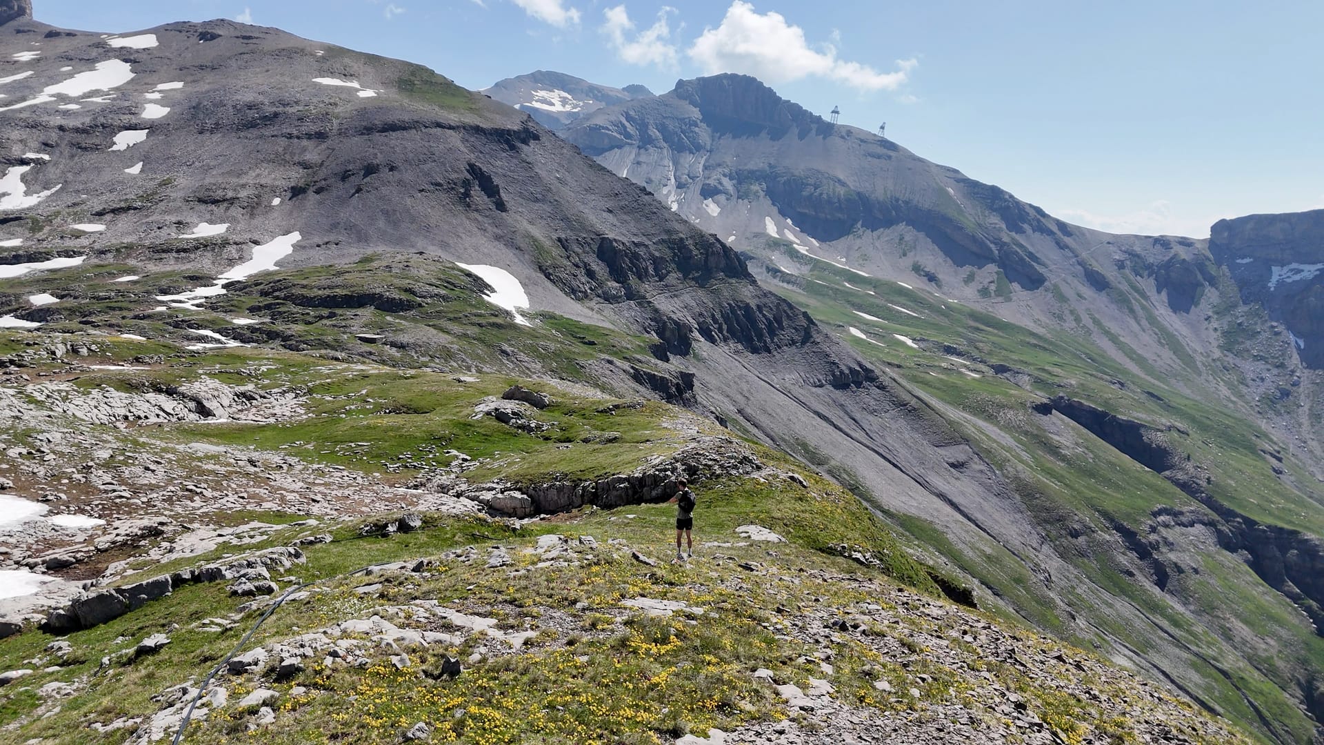 Trail running in the mountains